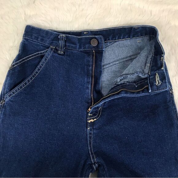 Vintage 50s Bareback Tapered Leg Cuffed Mom Jean‎ Rockabilly Dark Wash Size 0 - Picture 4 of 13